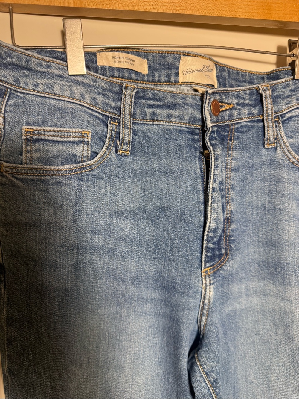 Universal Thread High Rise Straight Jeans Blue Medium Wash Women’s 10 - Picture 7 of 8